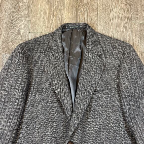 Harris Tweed Sport Coat Mens 42R Wool Harringbone Donegal - Picture 2 of 16